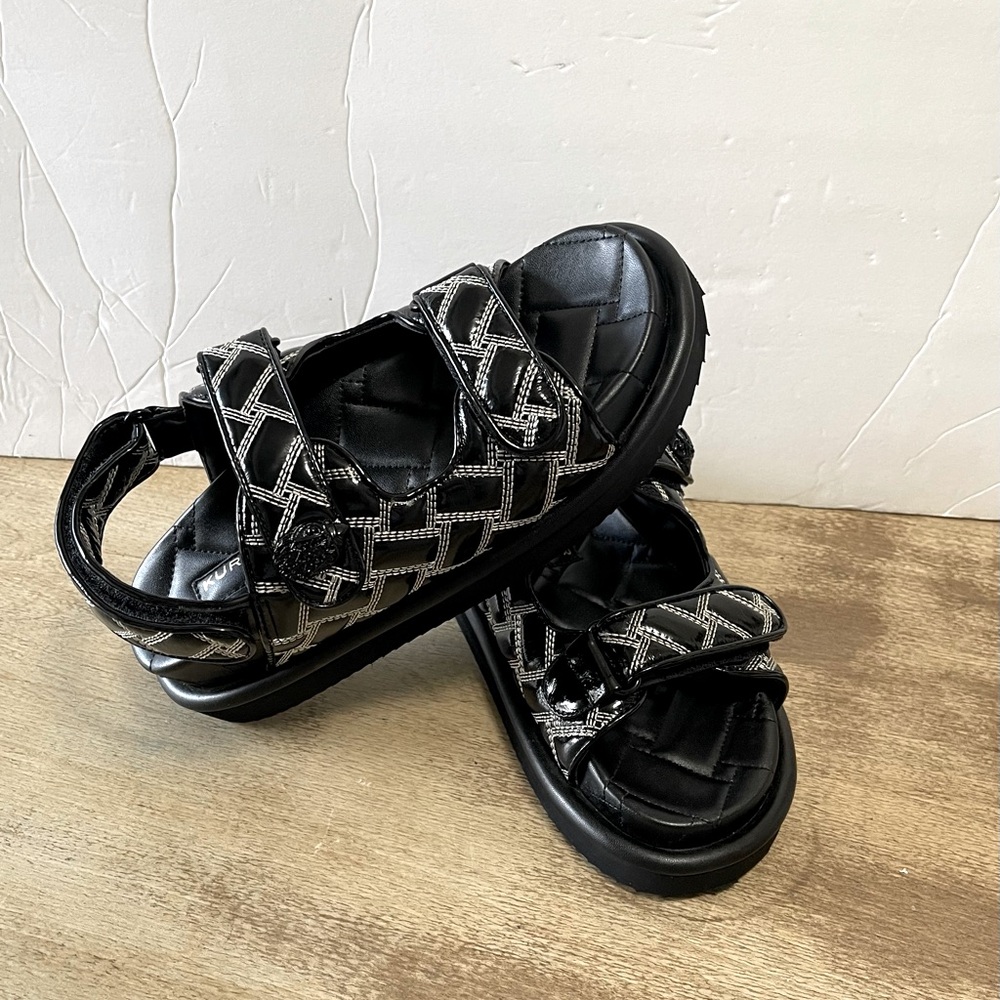 Kurt Geiger London ORSON Women's Slingback  Sandals Black EUR 38 US 7.5 NEW